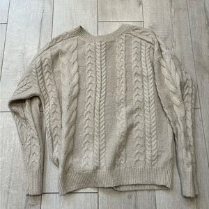 Michael stars metallic cable knit sweater